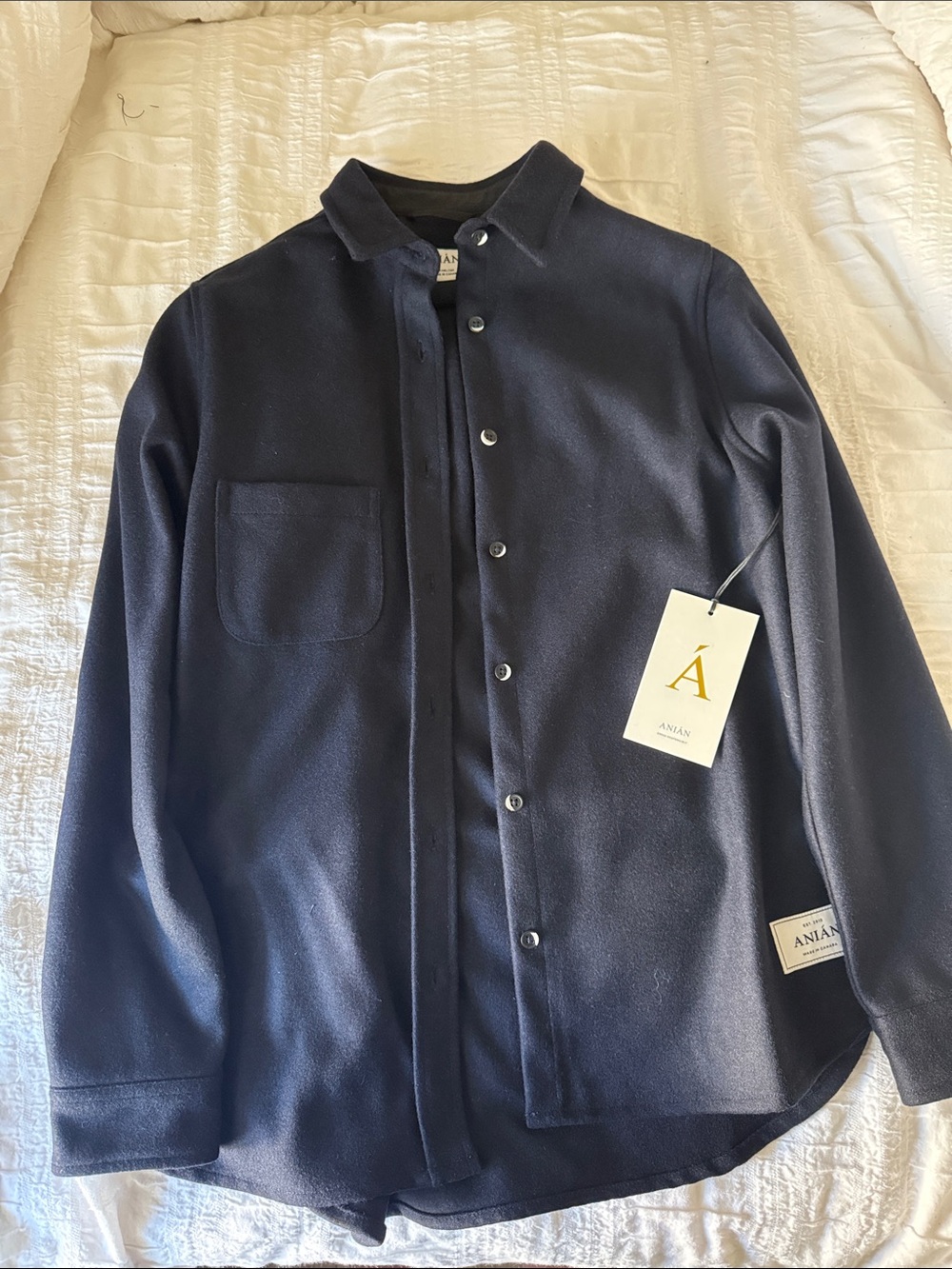 Anián Women’s Navy Casual Button-Down Shirt Jacket